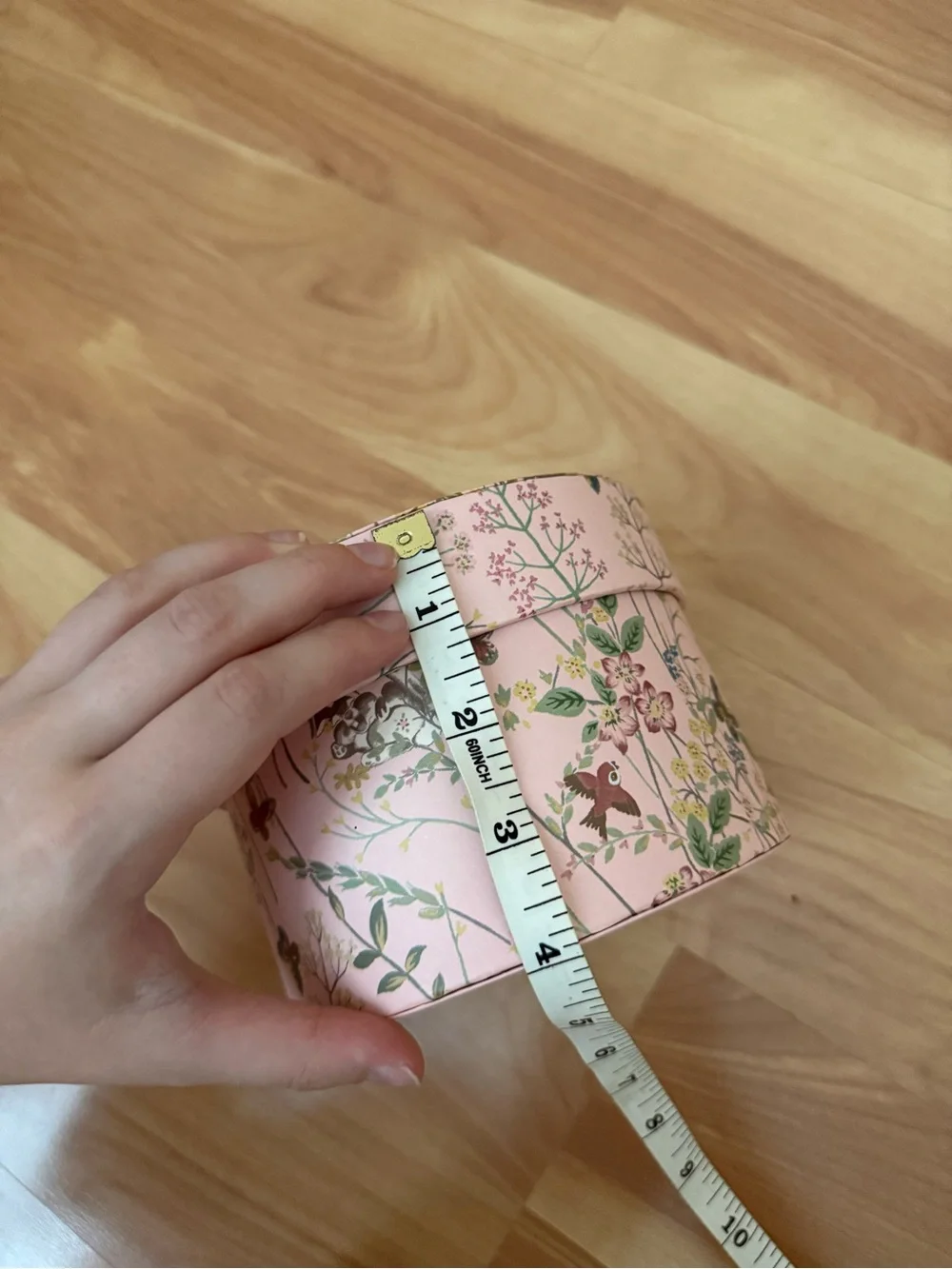 Disney x Sanderson Nesting Hat Boxes Set of 2 Woodland Floral Pink White